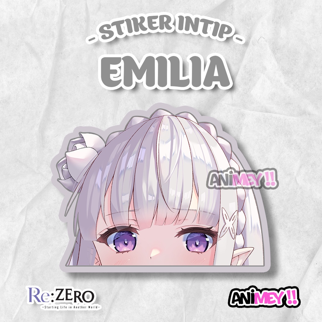 Emilia Re Zero Peek Sticker/Waterproof Anime Sticker | Shopee Philippines