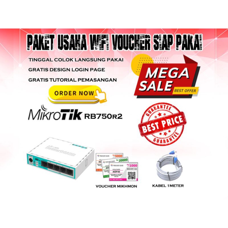 Mikrotik Rb750r2 Full Setting Hotspot Voucher Rt Rw Net Shopee