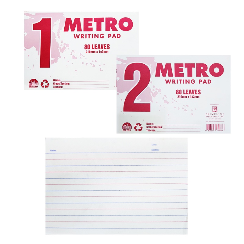 Writing Pad Paper Grade 1 Grede 2 80leaves subject paper | Shopee ...