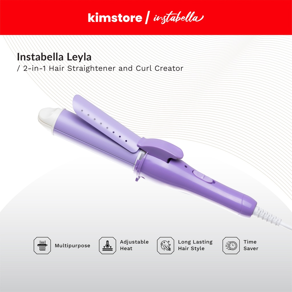 Instabella Leyla 2in1 Hair Straightener and Curl Creator HS479