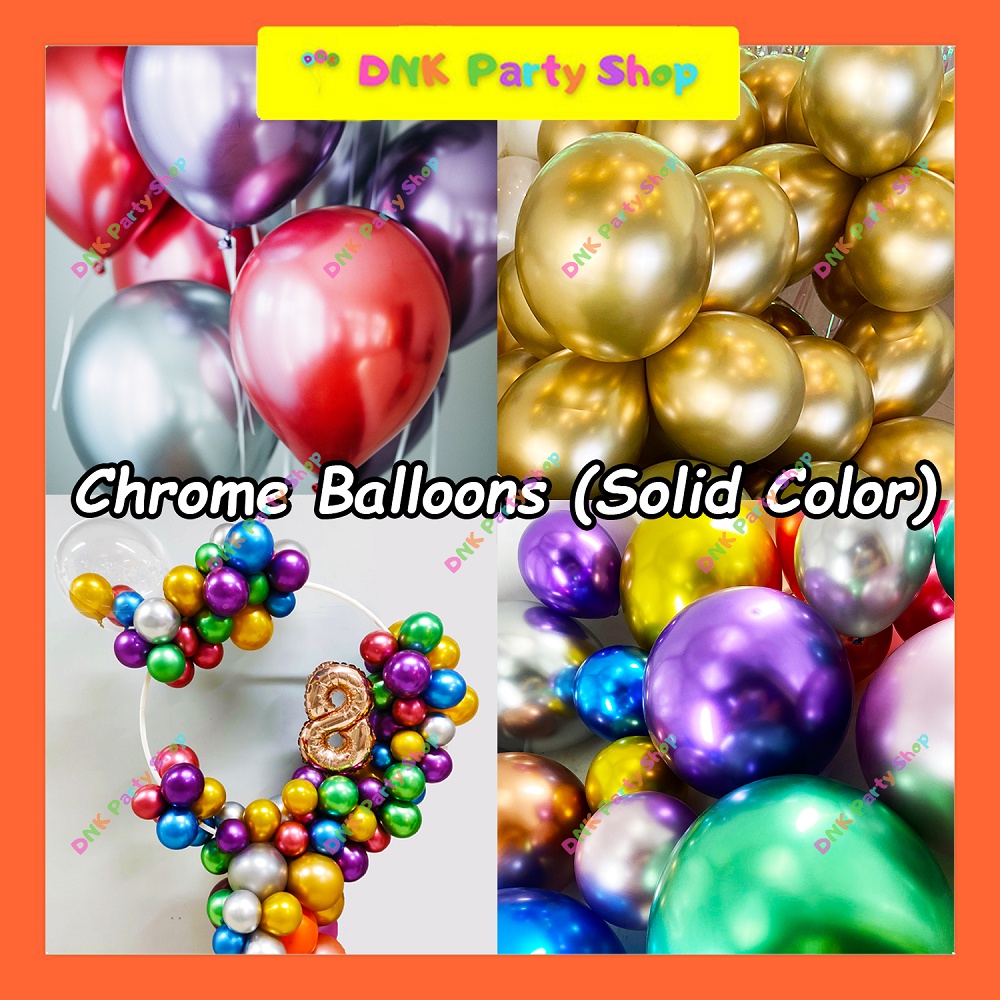 Chrome size 5/12 inches Balloons Shiny Metallic Party Wedding Birthday ...