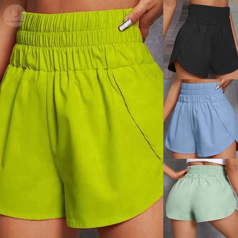 Fashion Women Yoga Shorts Solid Color Loose Hip Bottom Pantie Gym Workout Casual Sports Shopee