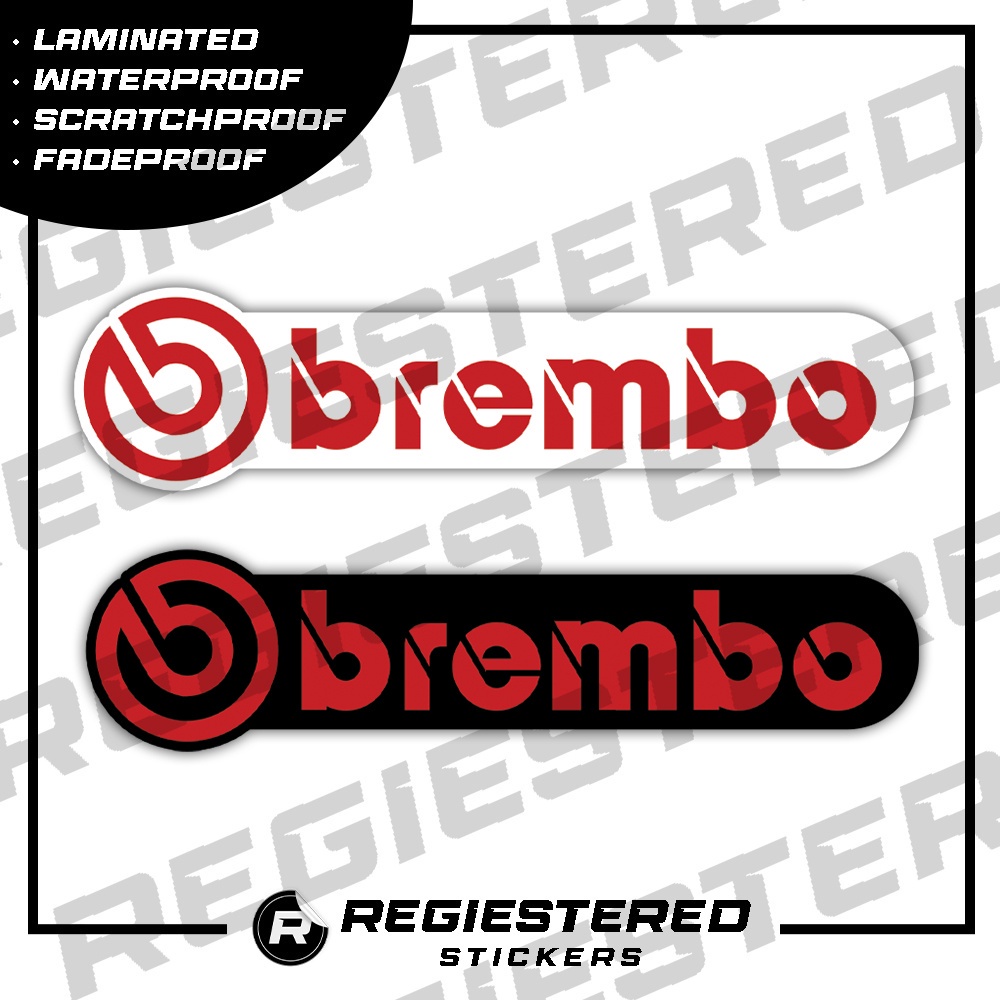 BREMBO Sticker Waterproof Laminated Outdoor Indoor Motorcycle Car Bike ...