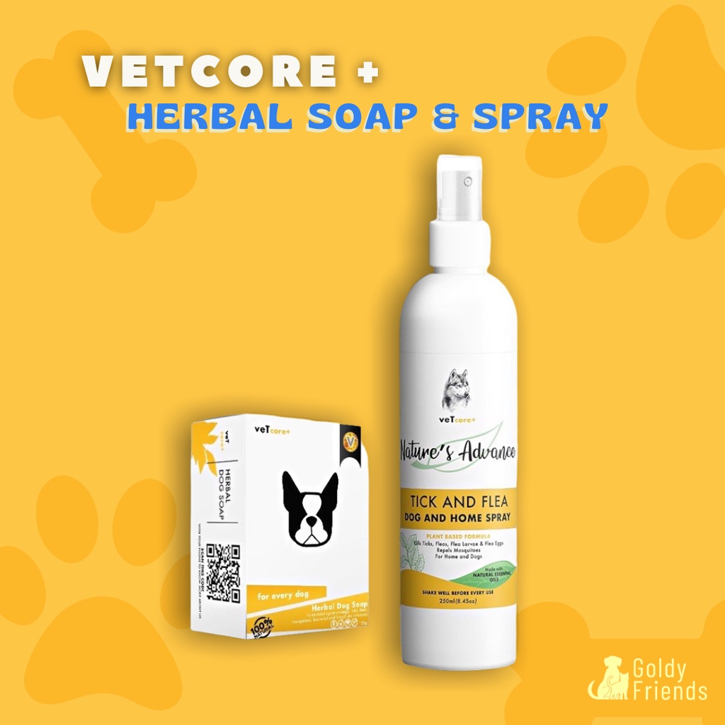 Original Vet Core Plus Nature's Advance Tick Spray & Dog Soap Bundle ...