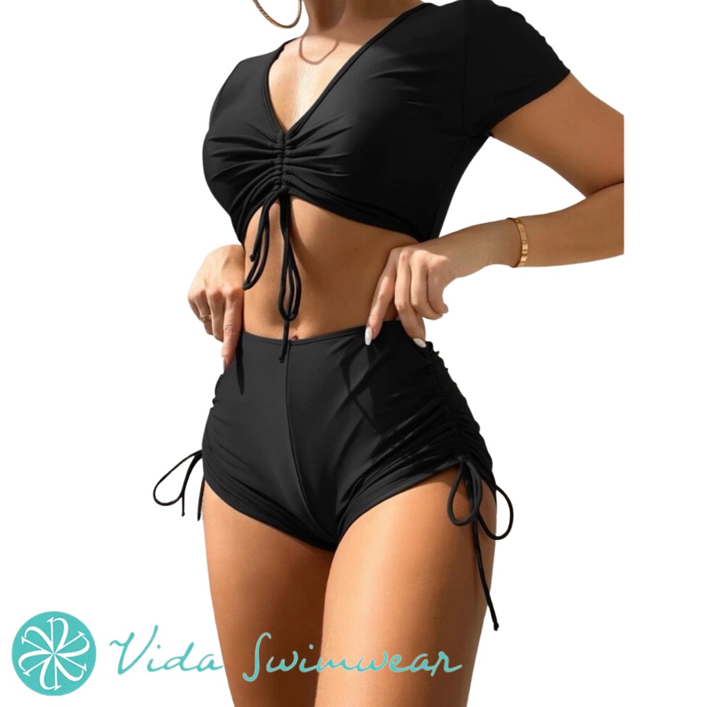 Swimwear boyleg cheap two piece