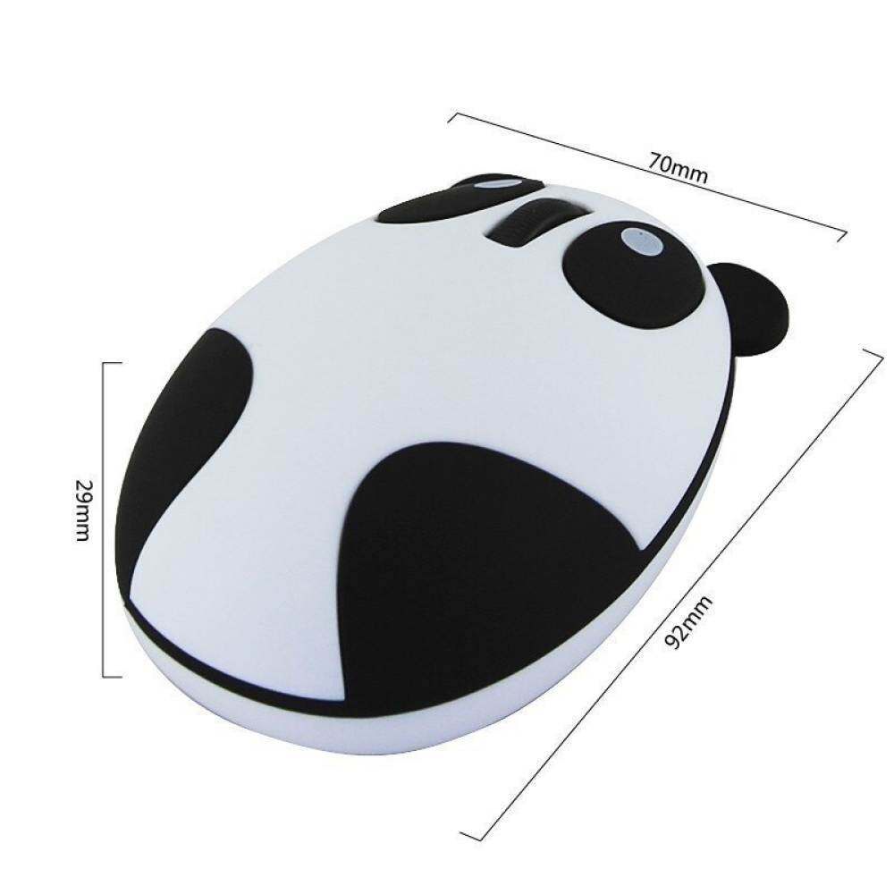 Wireless Cartoon Cute Panda Shape Silent Mouse Rechargeable Mini ...