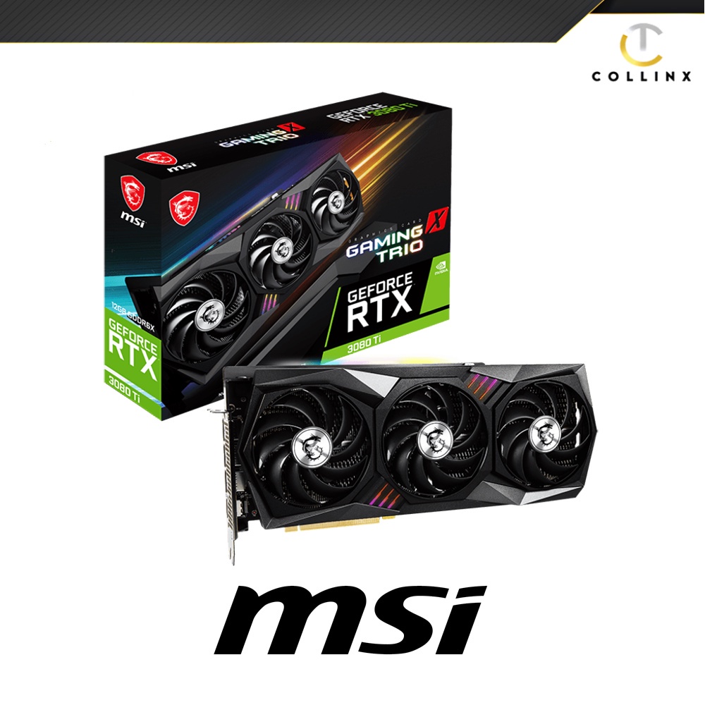 RTX 3080TI MSI Gaming X Trio 12GB GDDR6X Graphics Card | TRI FROZR 2 ...