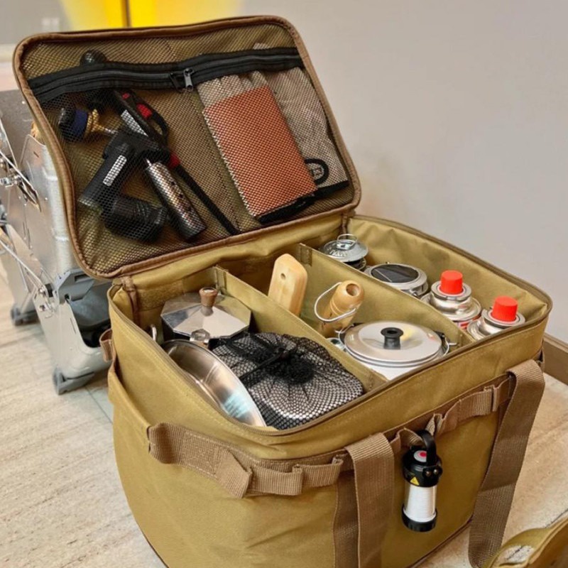 Outdoor Camping Camping Storage Bag Camping Meal Bag Large Storage Lamp