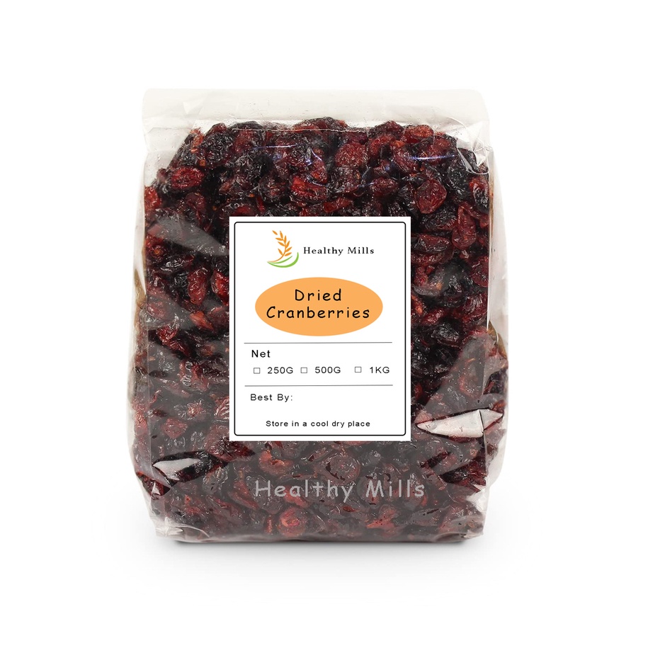 Healthy Mills Dried Cranberries (Sweetened) 250g, 500g, 1kg | Shopee ...