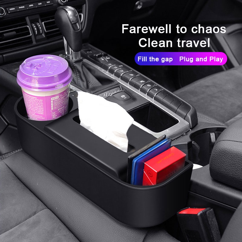 1PCS Car seat gap storage box three-in-one car storage box gap storage ...