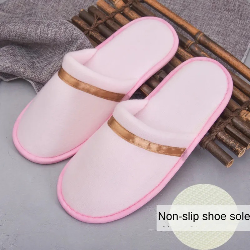 1 Pair High Quality Hotel Slippers Bedroom Slippers Indoor Pambahay 