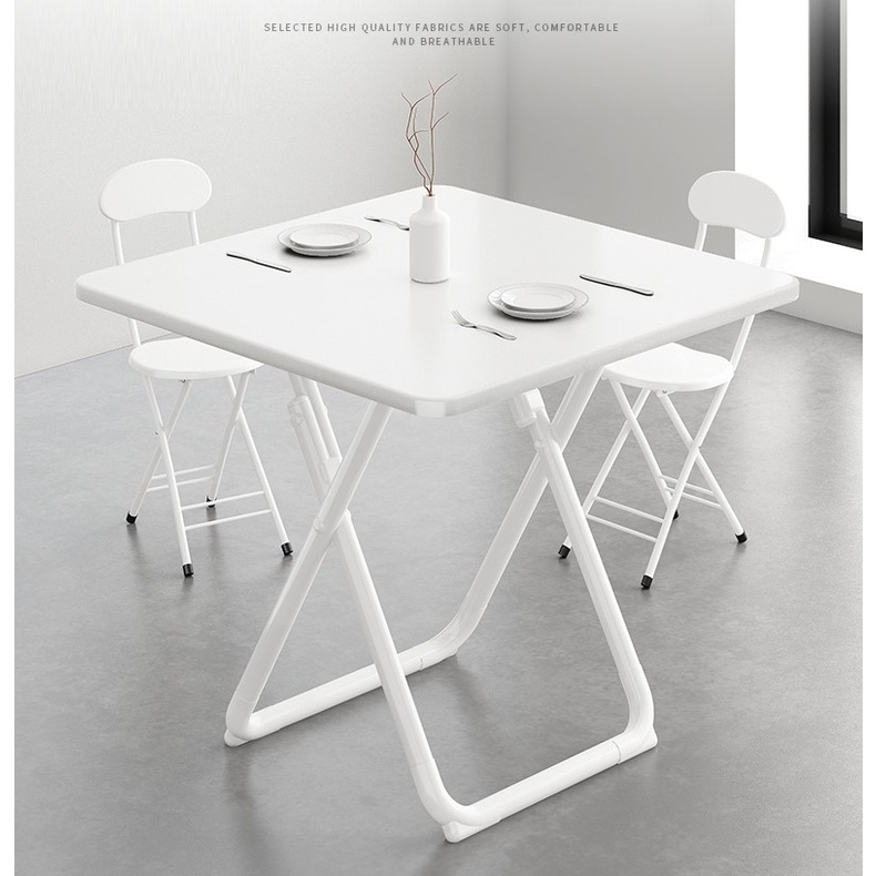 Foldable Table Chair Home Dining Desk Office Desk Folding Solid Wood