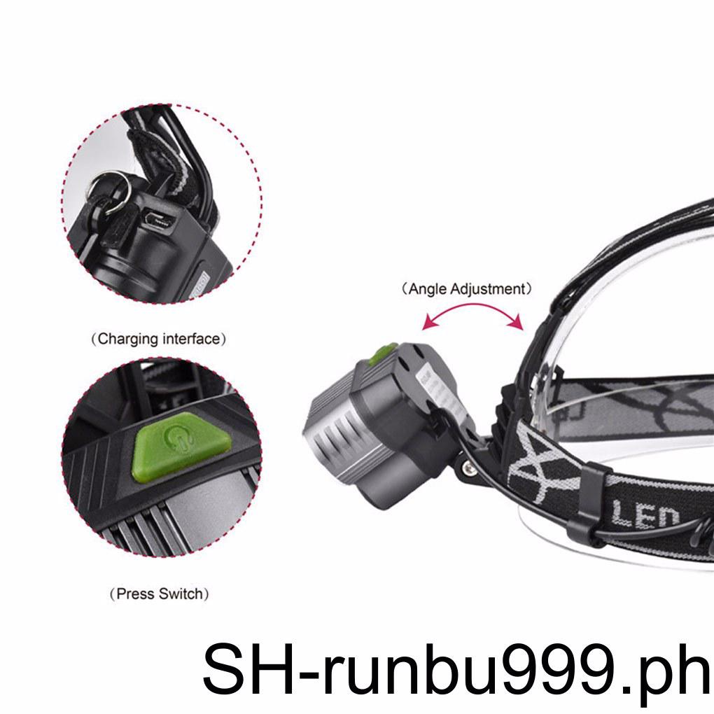 Portable Headlamp Rechargeable Outdoor Headlight Wearable Head Lamp