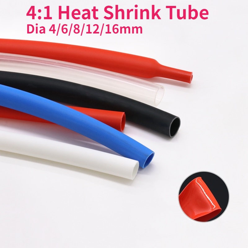 1Meter 41 Heat Shrink Tube With Glue Thermoretractile Heat Shrinkable