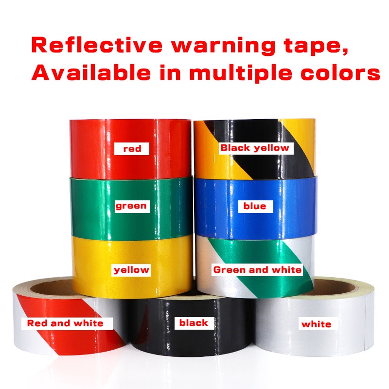 Reflective Tape Width 20/30/40/45mm * 50m Safety Warning Sign Sticker ...