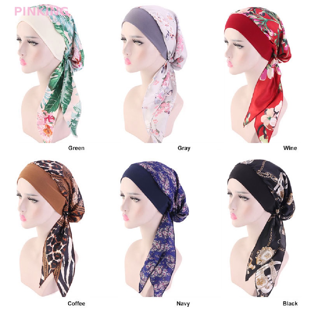 PINKING Women Cancer Head Scarf Chemo Hair Loss Hat Turban PreTied