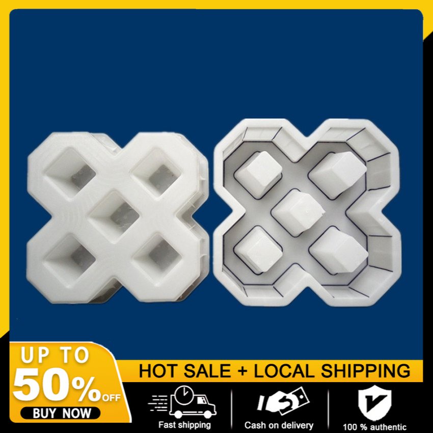 40 * 40cm DIY Square Brick Mold Garden Path Concrete Plastic Brick Mold