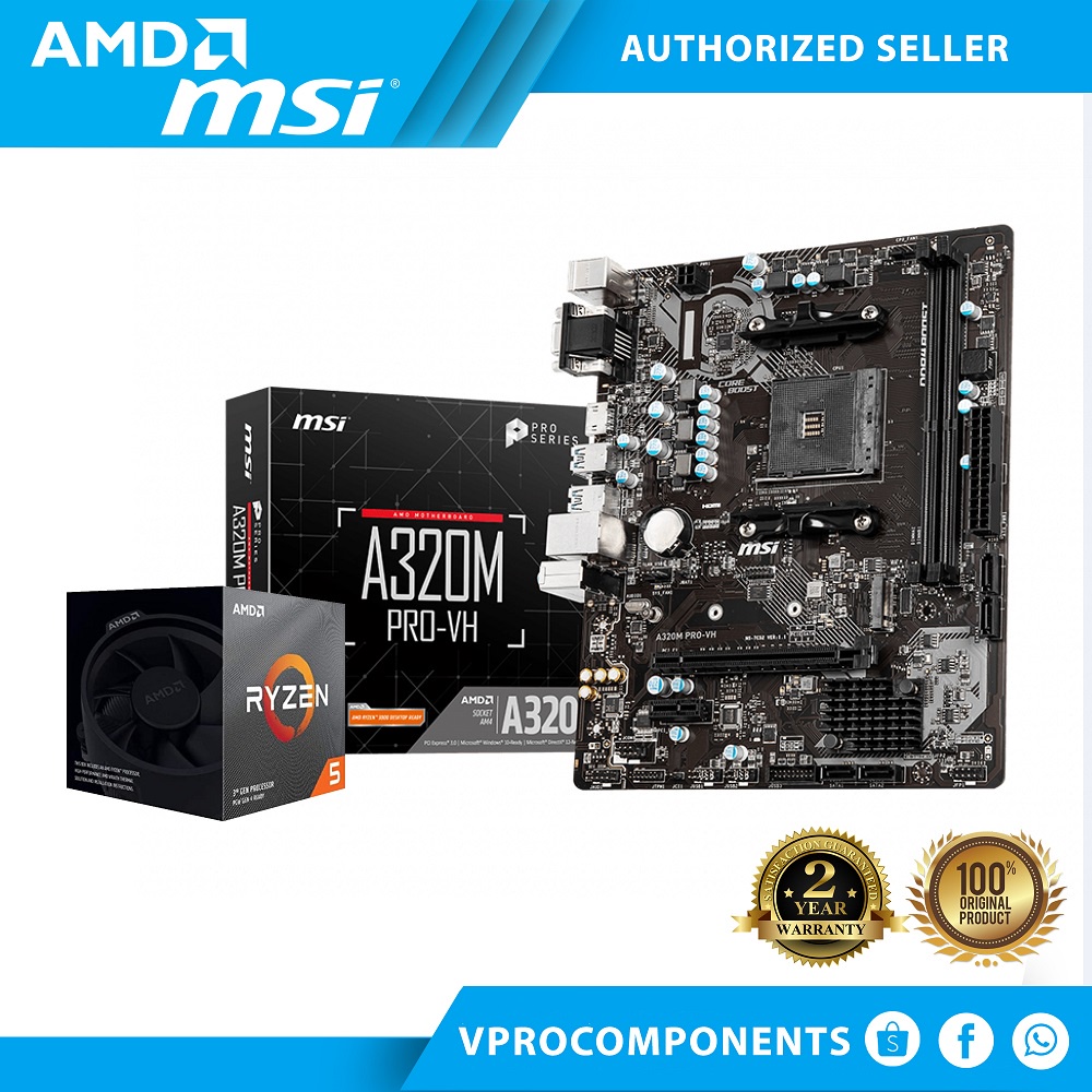 msi a320m pro vh plus ryzen 5 3600