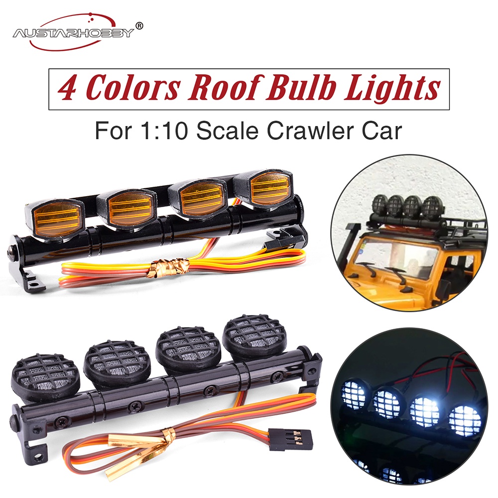 AUSTAR LED Roof Light Bar RC Roof Bulb Lights 1:10 Scale Crawler ...