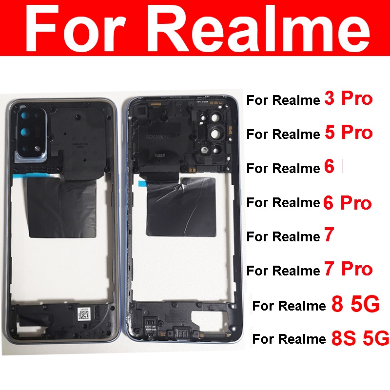 Middle Frame Housing Bezel Cover For OPPO Realme 3 5 6 7 Pro 7i 8i 8 ...