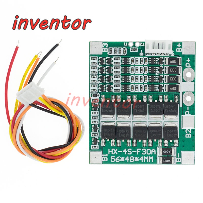 4S 30A 14.8V Li-ion Lithium Battery BMS PCB Protection Board – For 18650 Battery Packs