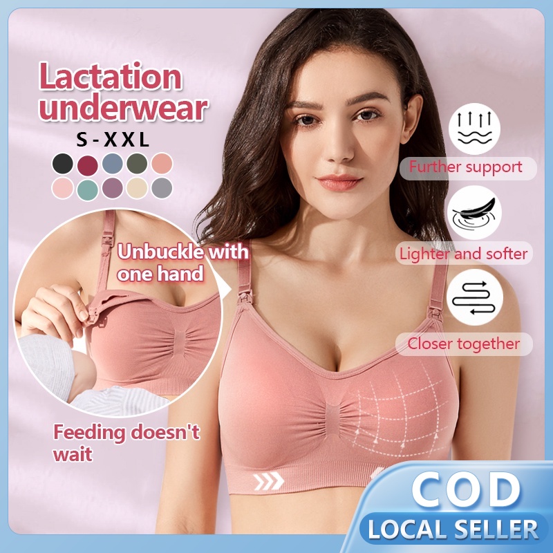 Nursing Bra Big Size Breathable Breastfeeding Seamless Maternity Bra