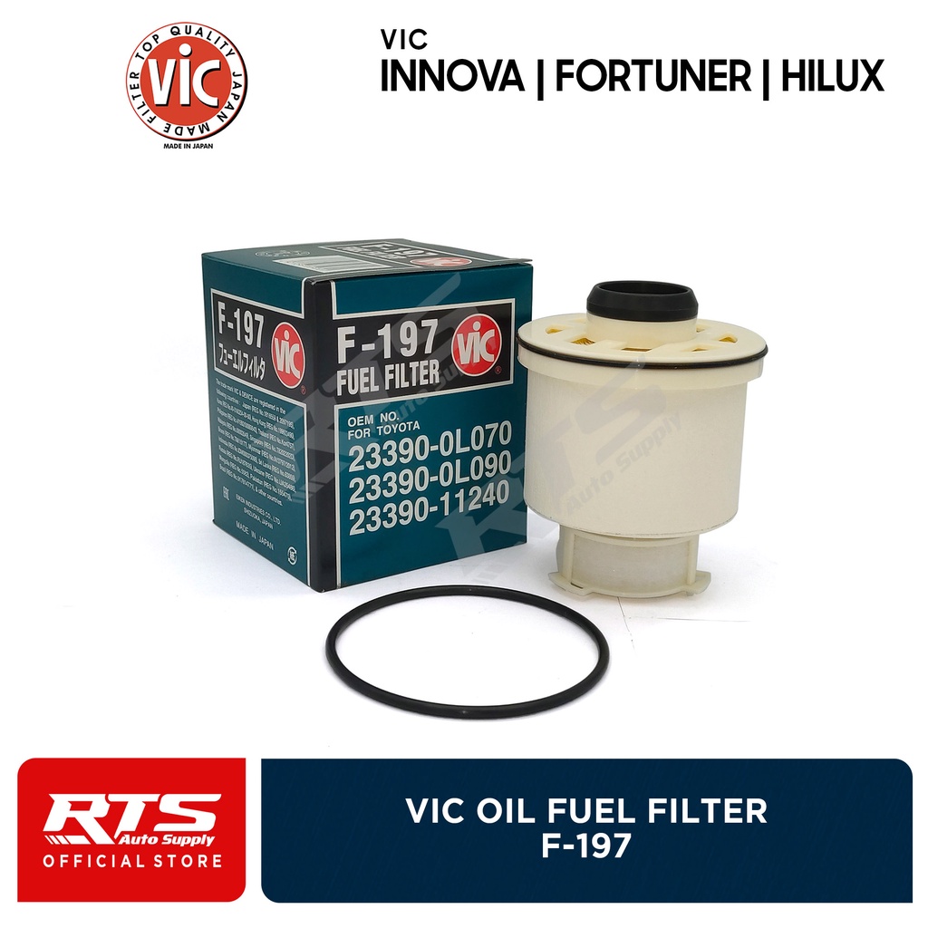 Vic Fuel Filter Toyota Innova / Hilux / Fortuner 2016 Up F197 1pc