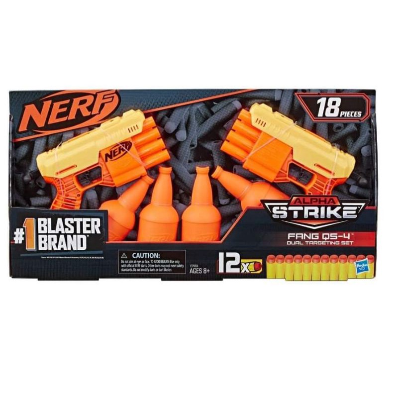 Nerf Alpha Strike Fang Qs 4 Dual Targeting Blaster Set Shopee Philippines