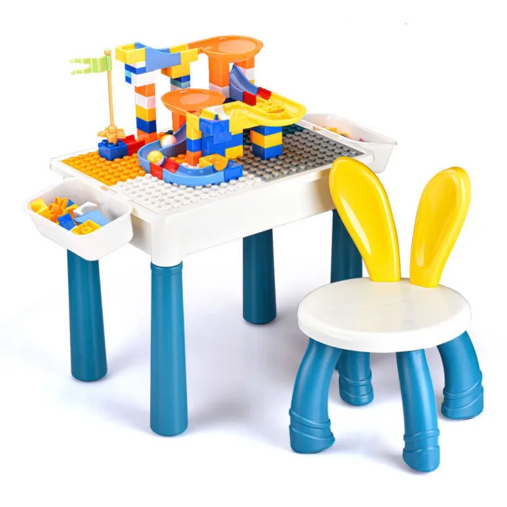 Building Table And Chair Set, With 284 Building Blocks, Lego Table