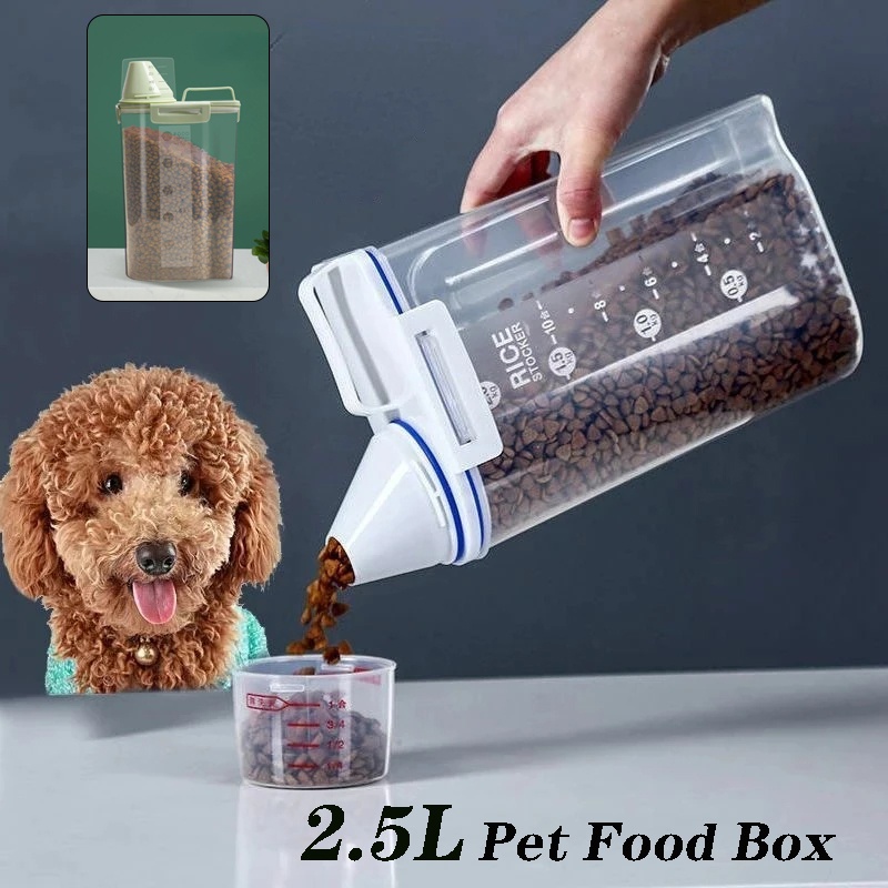 2.5L Pet Food Air Tight Container Dog Food Barrel Storage Tank Cat Food