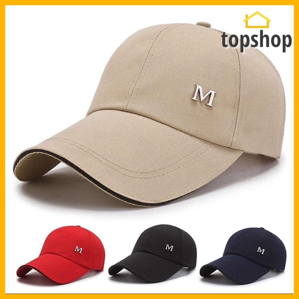Men's Women Baseball Cap Letter M Label Sport Cap Casual Hat
