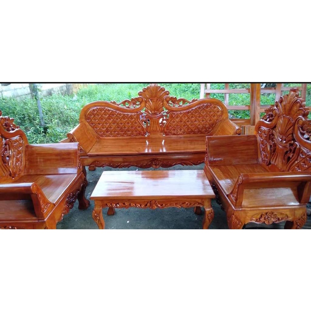 sala set)made in pure solid gmelina wood Shopee Philippines