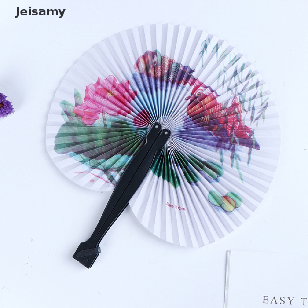 [Jei] Summer Handheld Fan Chinese Folding Hand Fan Printed Paper ...