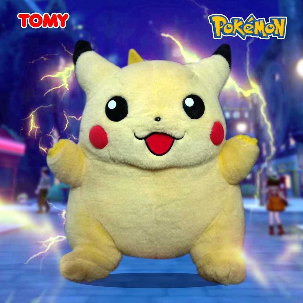 VINTAGE Classic and Jumbo Fat Pikachu Pokemon Plush Toy Ver. 2 (Hasbro/ Tomy 1999) Shopee