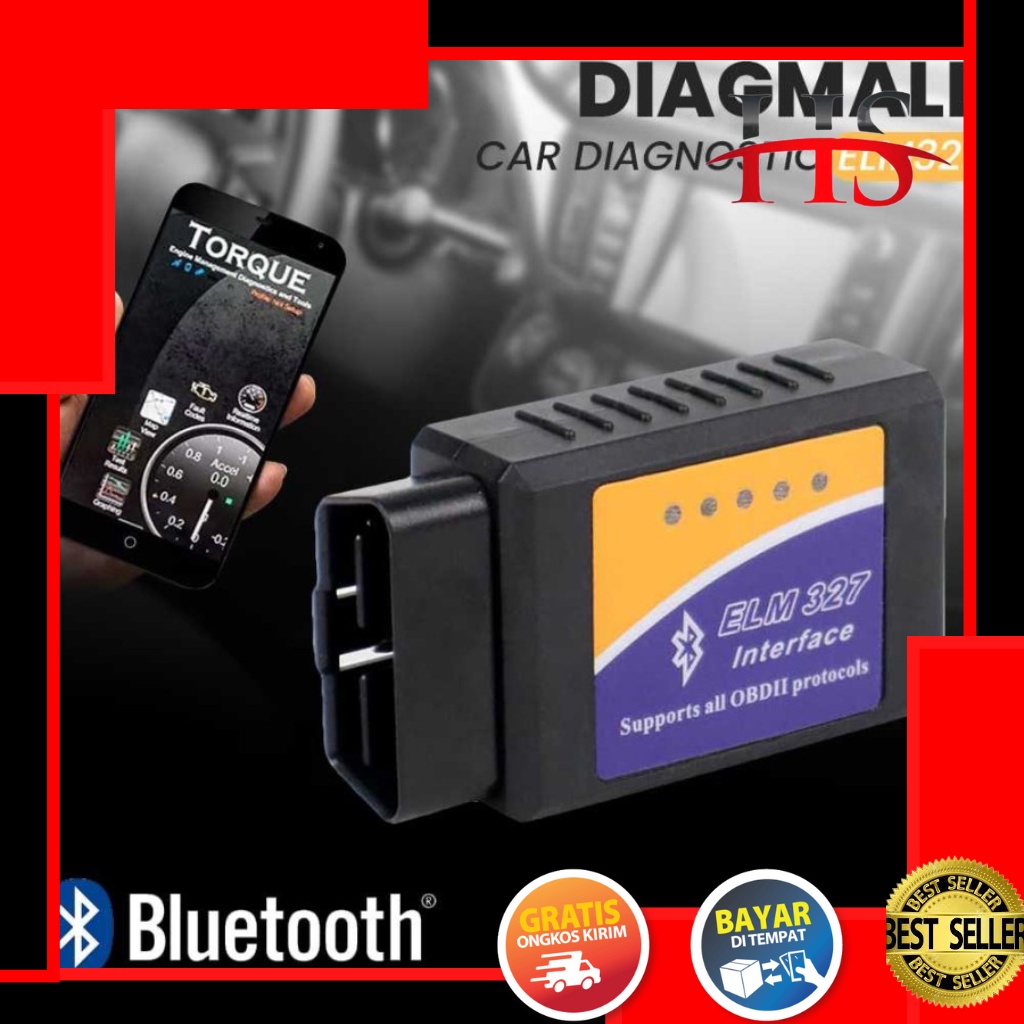 MESIN Diagmall ELM327 OBD2 V2.1 OBD-II Car Engine Diagnostic Scan Check ...