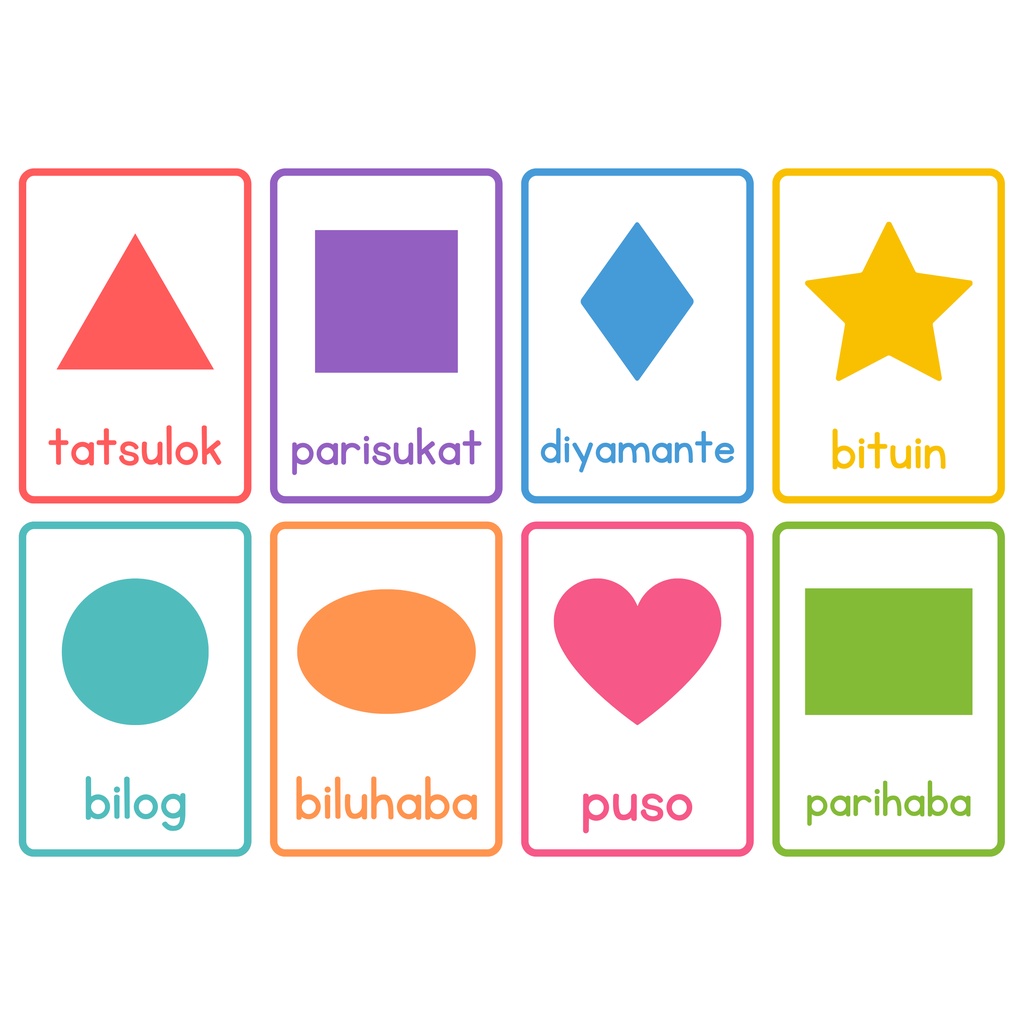 Hugis Tagalog Filipino Charts Laminated Educational A4 Size | Shopee ...