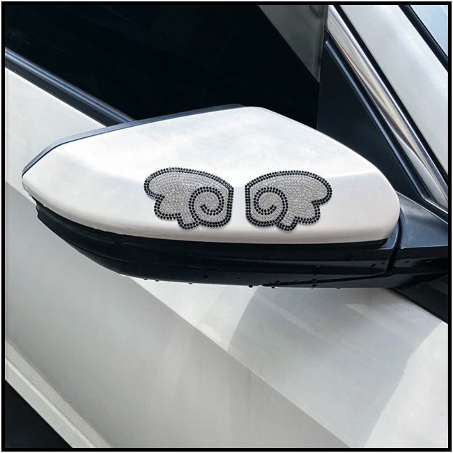 CI 3d Car Stickers Funny Full Diamond Angel Wings Tail Stickers ...