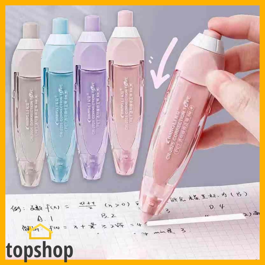 Push Type Correction Tape Stationery Refillable Portable Push