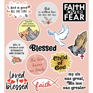 Jesus Christian Stickers for Water Bottle Journaling Laptop 100pcs,  Religious Bible Verse Stickers Pack for Adults Kids, Inspirational  Scripture Spiritual Faith Decals, Vinyl Christian Gifts 