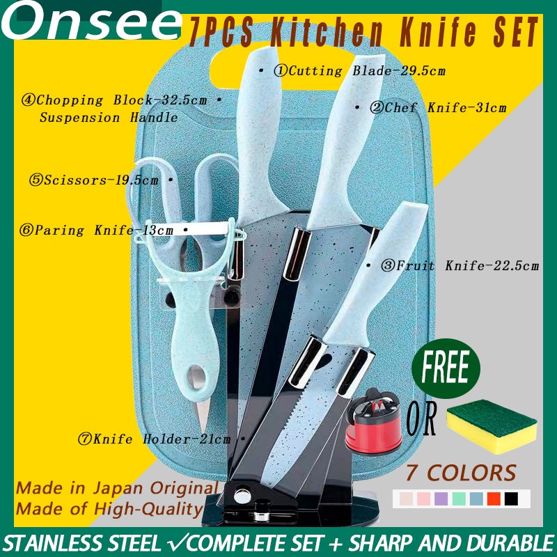 7PCS Knife Set With Stand Stainless Steel Japan Kitchen Knife Set With