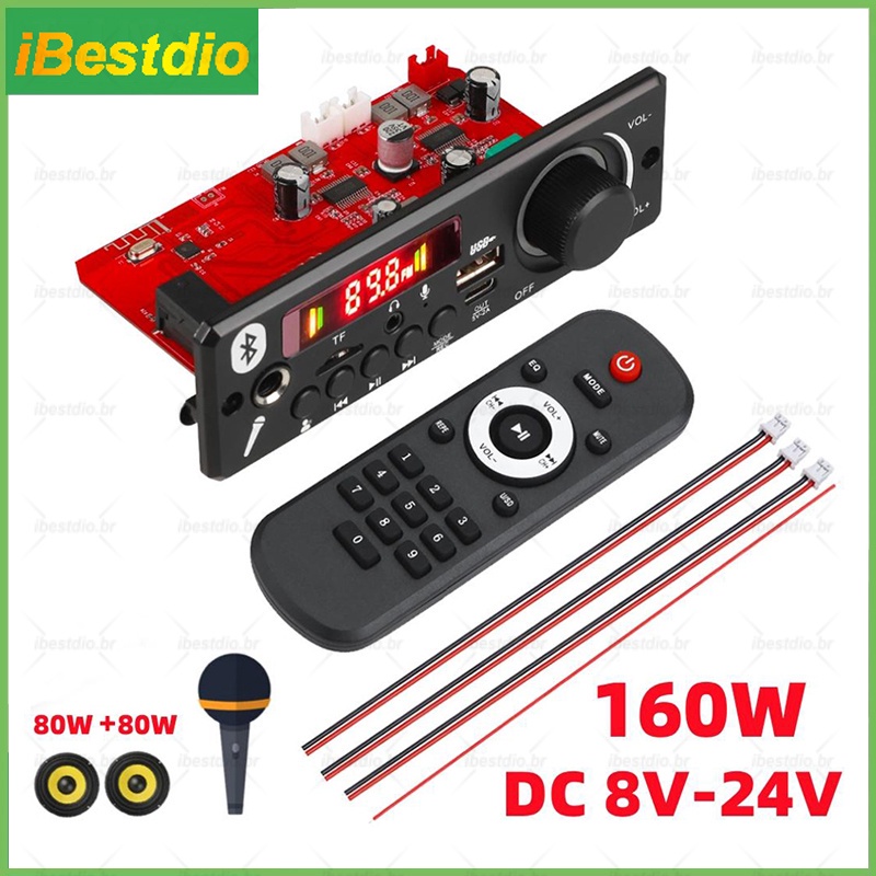 Scheda Amplificatore Decoder Bluetooth MP3 2x40W DC7-20V - Lettore Audio Digitale Universale