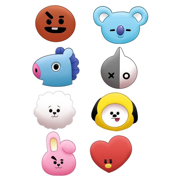 BT21 MININI BUBBLE HEAD WATERPROOF STICKER | Shopee Philippines