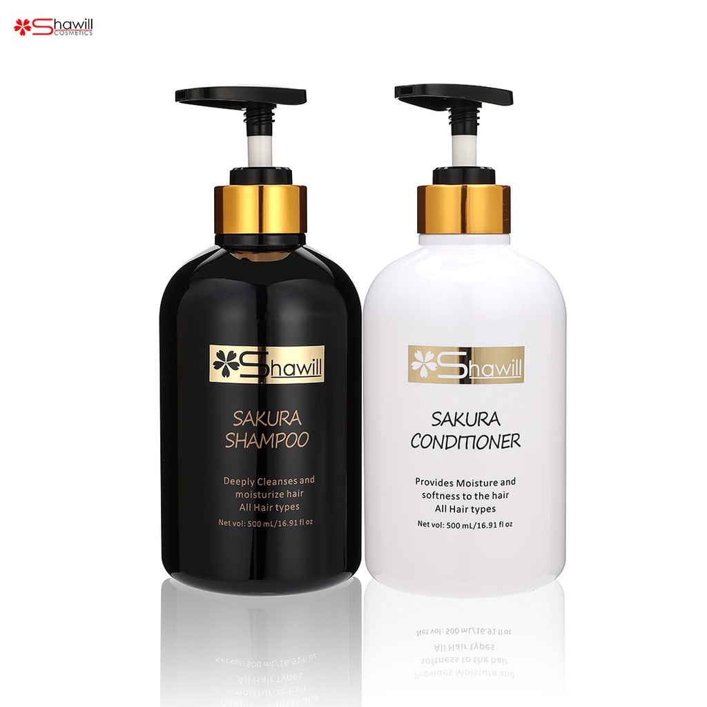 Shawill Shampoo&Conditioner&Shower Gel&Niacinamide Body Lotion Sakura