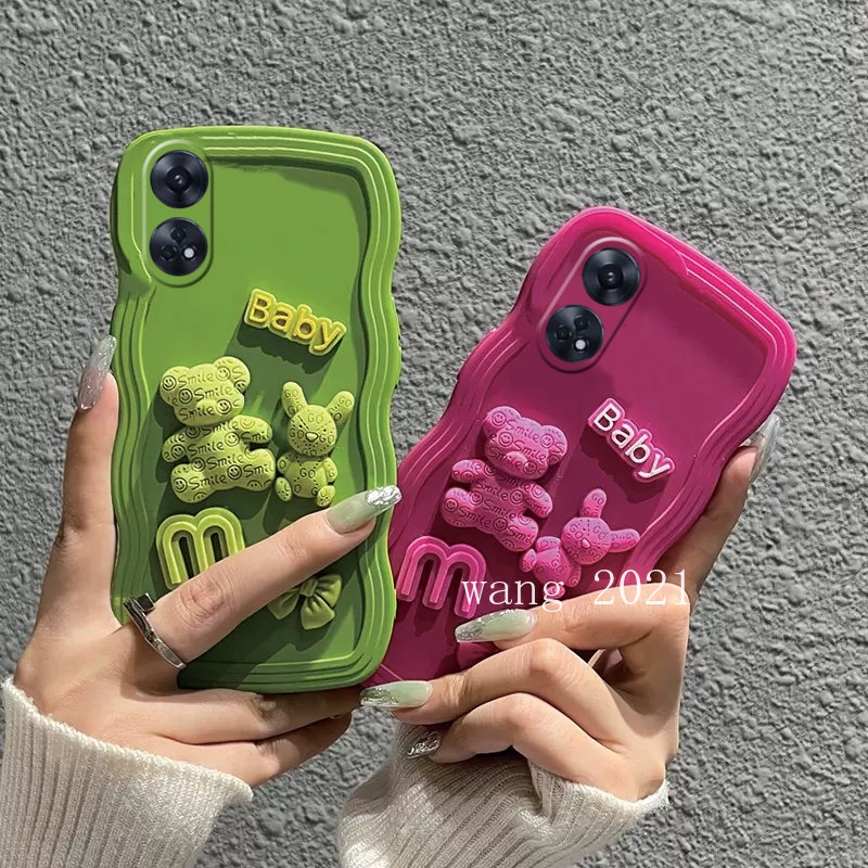 Phone Case OPPO Reno8 T 8T Reno 8 T A78 5G Casing Simple Big Wave Three ...