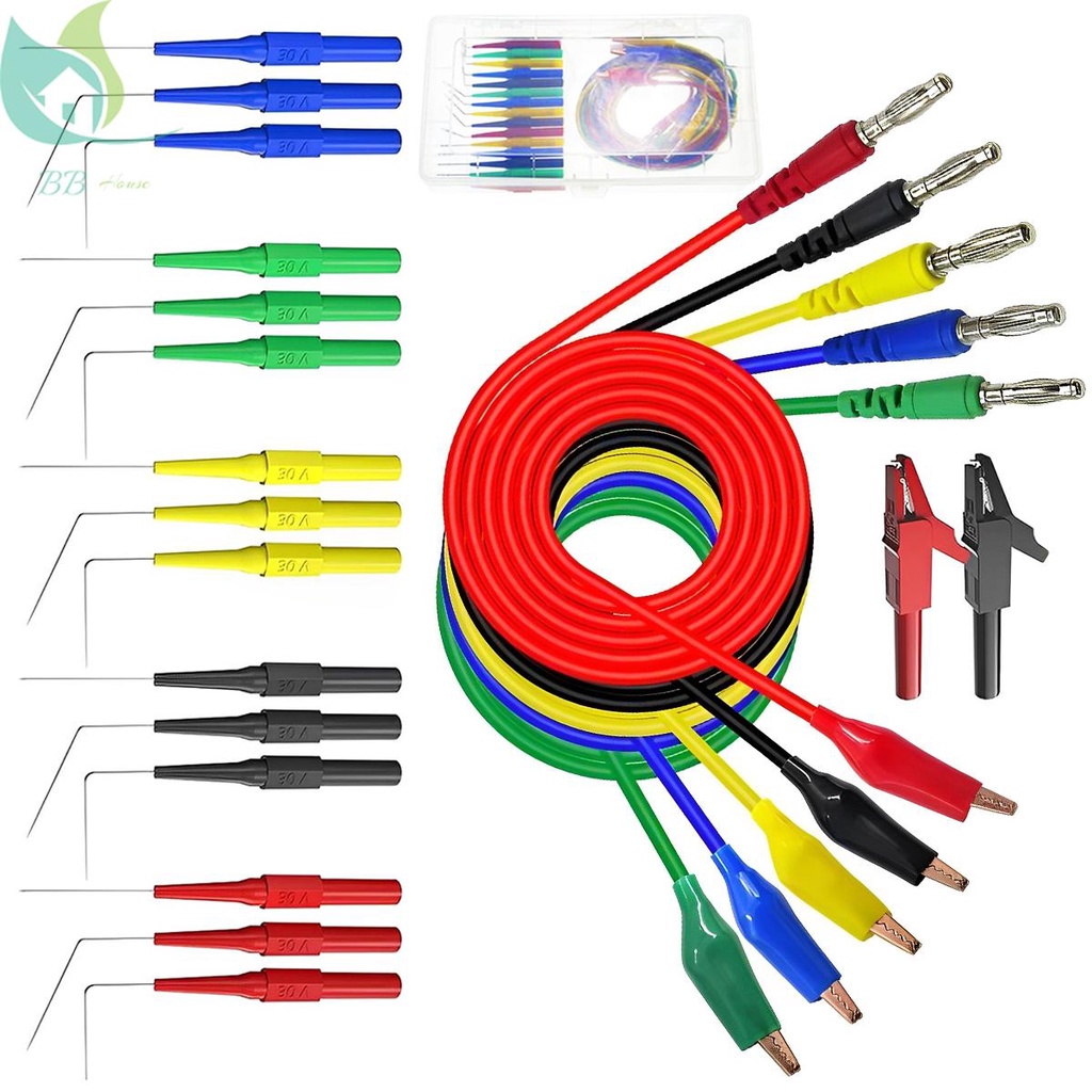22Pcs Back Probe Kit 4mm Banana Plug Alligator Clip Kit with 3 Angles ...