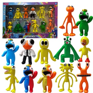 12pcs Roblox Game Rainbow Friends Action Figure Blue Green Doll Pvc Toy  Collectible Model Toys Kids Xmas Gift