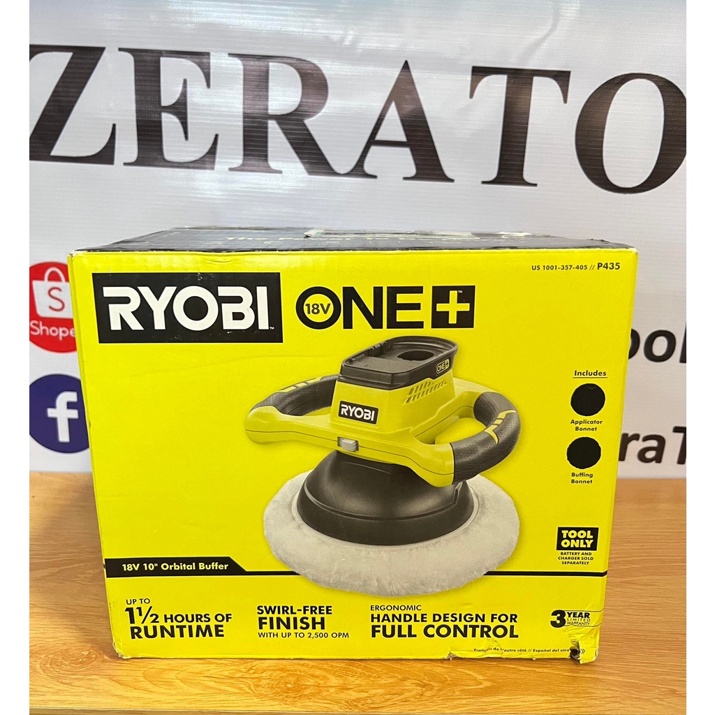 RYOBI 18V ONE+ Cordless 10-inch Orbital Buffer (Tool-Only) | Shopee ...