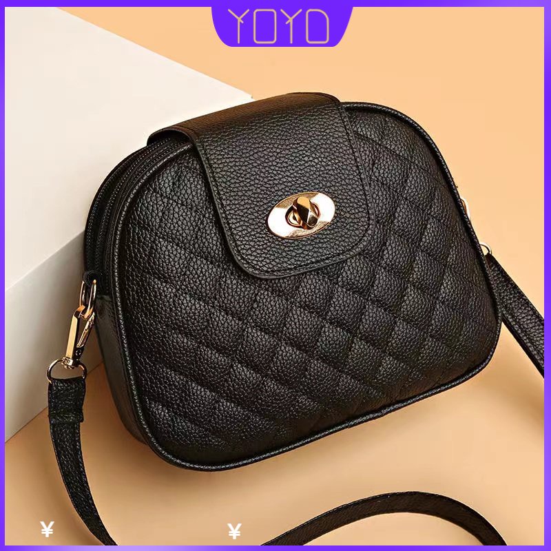 YoYo #B097 Fashion Leather Zipper Sling Bag Cute Bags For Women ...