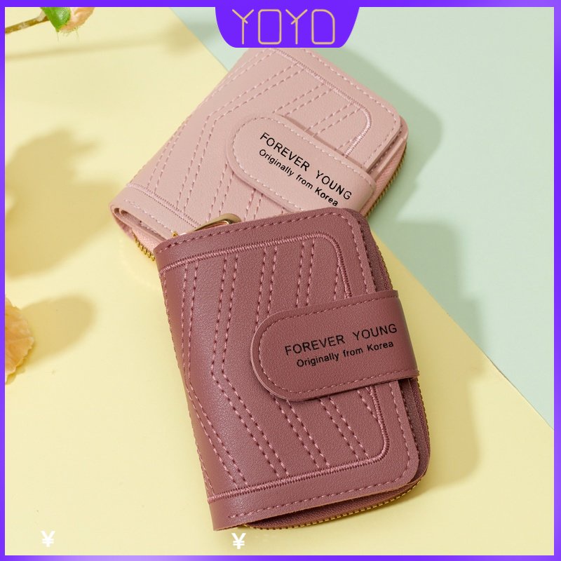 YoYo 6114 Korean Wallets Leather Elegant Fashion Ladies Wallet Cute