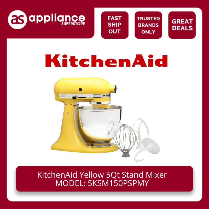 KitchenAid Yellow 5 Qt Stand Mixer 5KSM150PSPMY Shopee Philippines